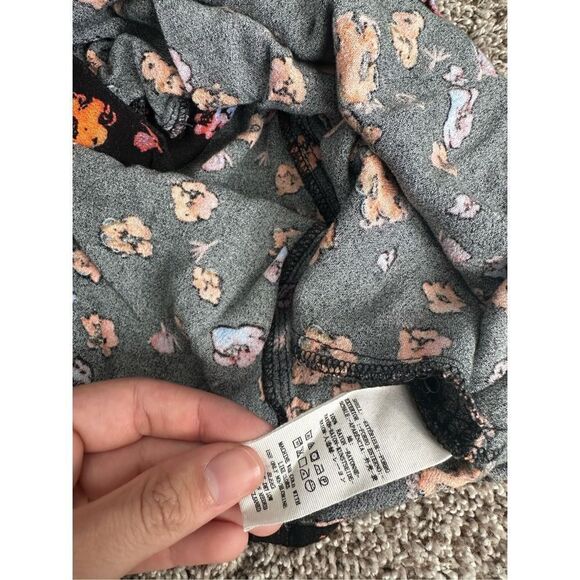 Free People L'amour Floral Romper Boho Flow Shorts Long Sleeve Button Front 8 - Picture 7 of 12